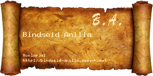 Bindseid Anilla névjegykártya